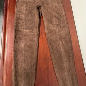 Women's Suede Pants in Brown